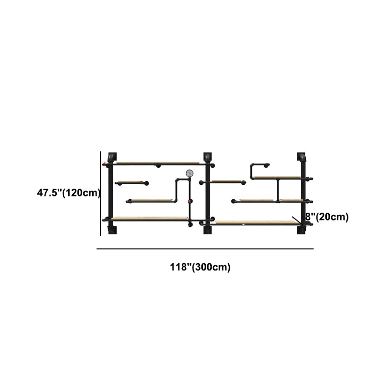 Metall schwimmende Bücherregal Industriestil Wandmontage geschlossenes Rückenregal