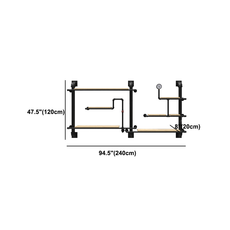 Metall schwimmende Bücherregal Industriestil Wandmontage geschlossenes Rückenregal