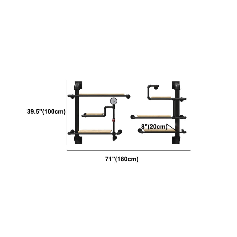 Metall schwimmende Bücherregal Industriestil Wandmontage geschlossenes Rückenregal