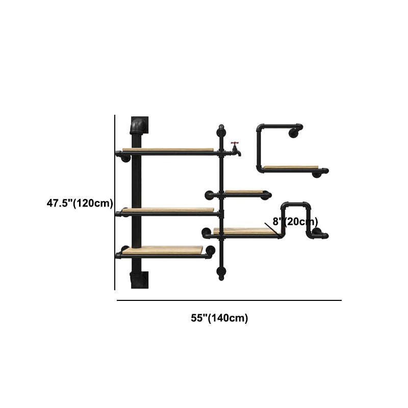 Metall schwimmende Bücherregal Industriestil Wandmontage geschlossenes Rückenregal