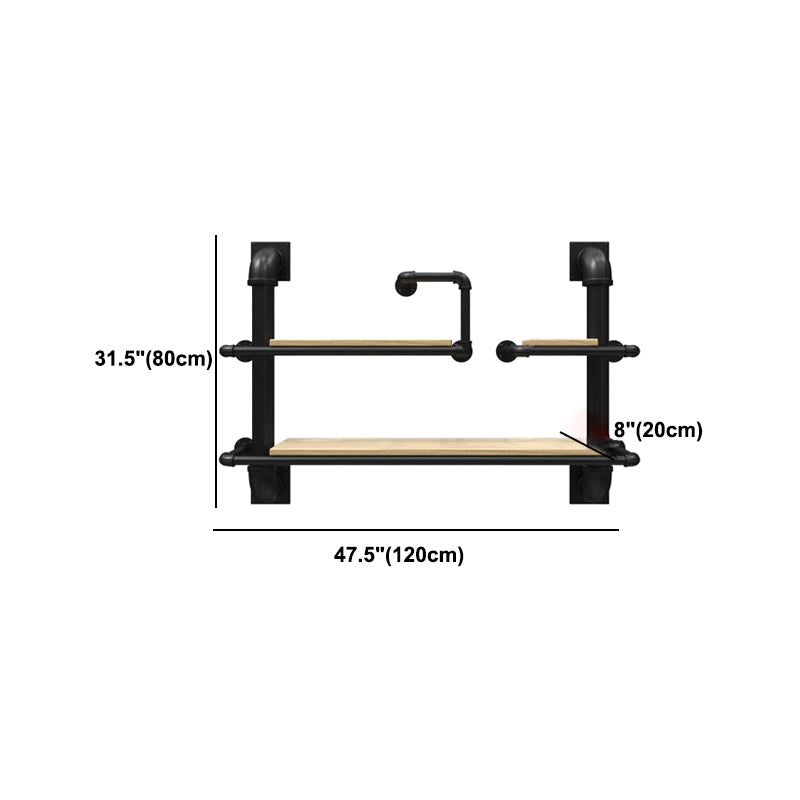 Metall schwimmende Bücherregal Industriestil Wandmontage geschlossenes Rückenregal