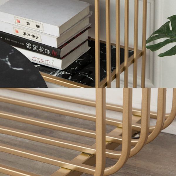 Libreria a spalla di scaffale in stile glam per ufficio e sala da studio