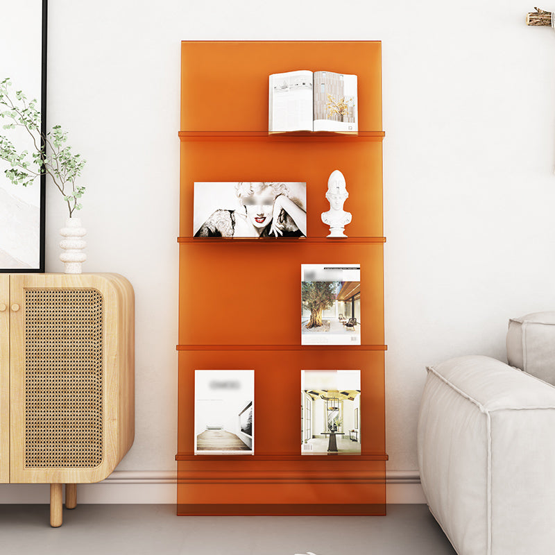 Scandinavian Closed Back Etagere Bookshelf Acrylic Vertical Bookshelf for Living Room