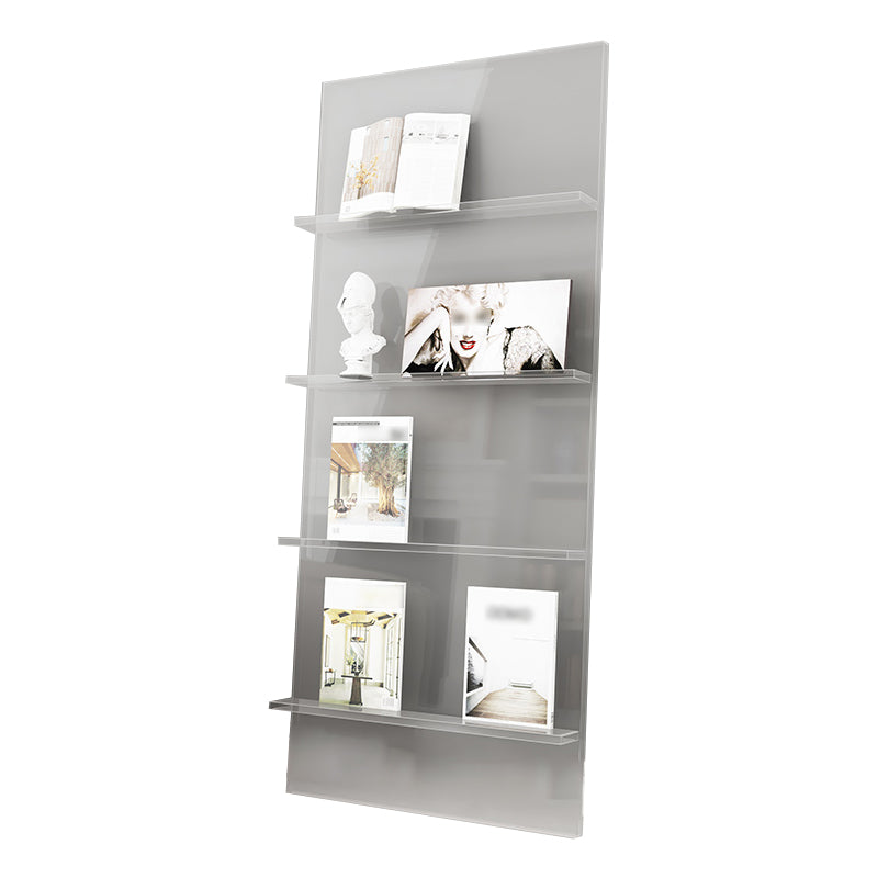 Scandinavian Closed Back Etagere Bookshelf Acrylic Vertical Bookshelf for Living Room