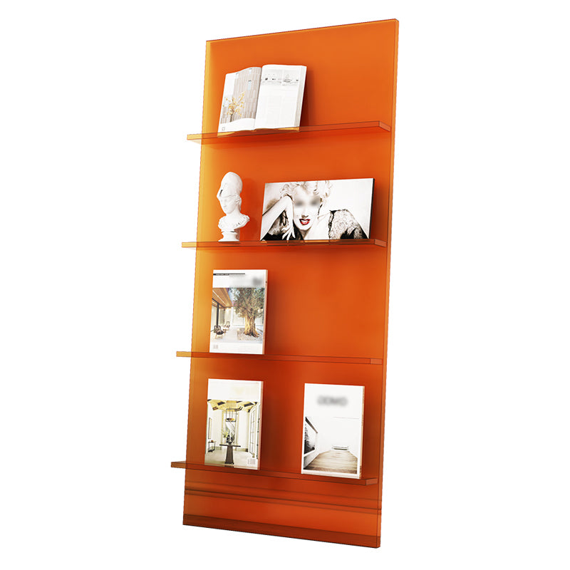 Scandinavian Closed Back Etagere Bookshelf Acrylic Vertical Bookshelf for Living Room