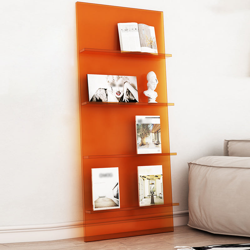 Scandinavian Closed Back Etagere Bookshelf Acrylic Vertical Bookshelf for Living Room