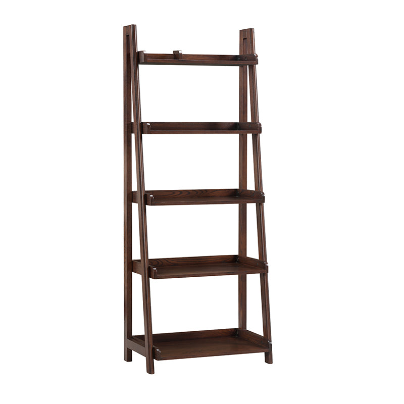 Moderne Style Ladder Bookshelf Massivholzregal Bücherregal für das Studienraum