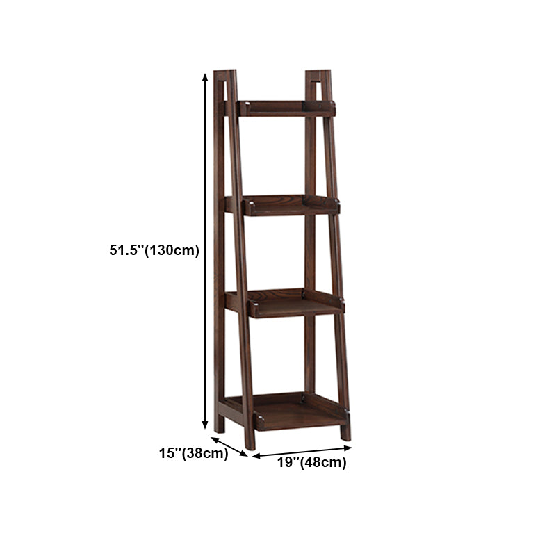 Moderne Style Ladder Bookshelf Massivholzregal Bücherregal für das Studienraum