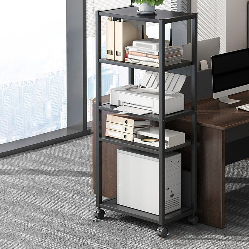 Industrialstil Holzbuchhandel Etagere Bücherregal mit Zauberer Rädern für Büro