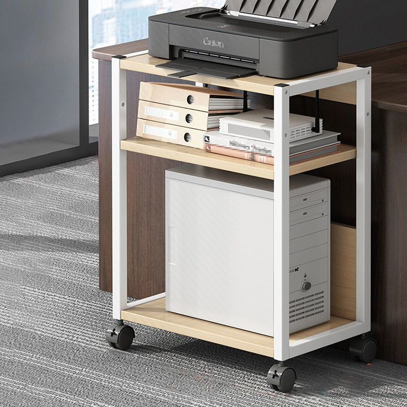 Industrialstil Holzbuchhandel Etagere Bücherregal mit Zauberer Rädern für Büro