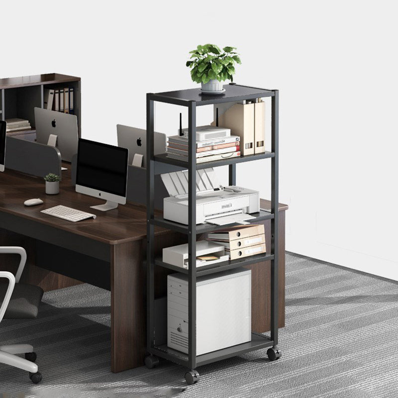 Industrialstil Holzbuchhandel Etagere Bücherregal mit Zauberer Rädern für Büro