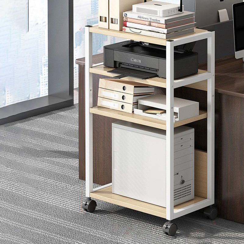 Industrialstil Holzbuchhandel Etagere Bücherregal mit Zauberer Rädern für Büro