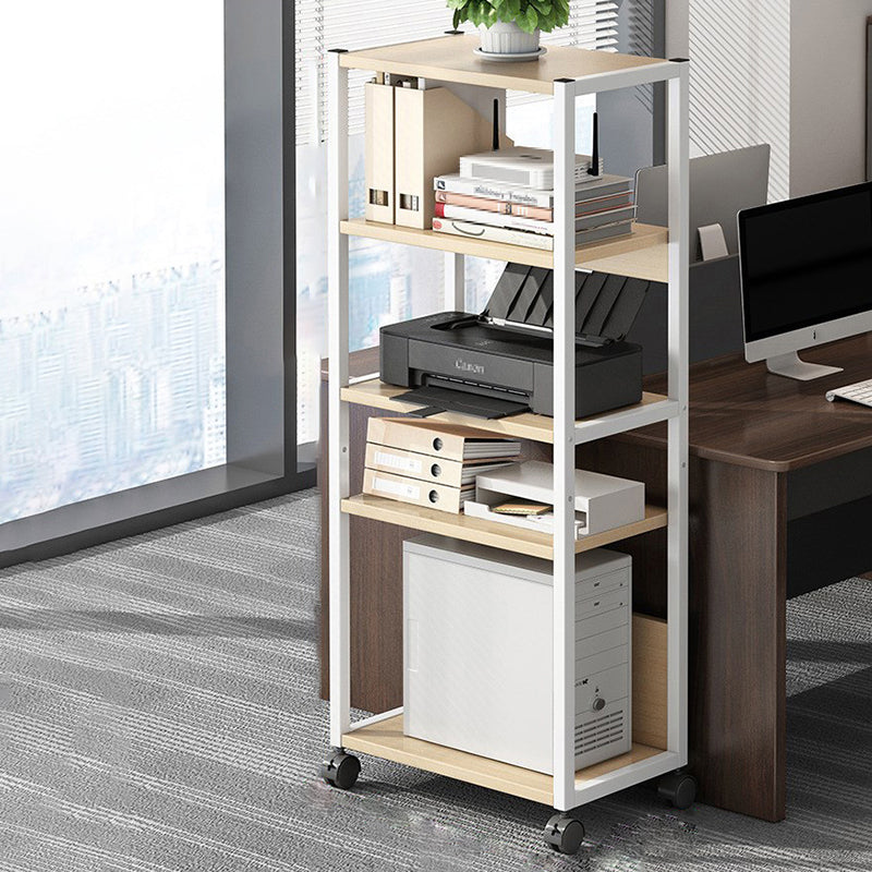 Industrialstil Holzbuchhandel Etagere Bücherregal mit Zauberer Rädern für Büro