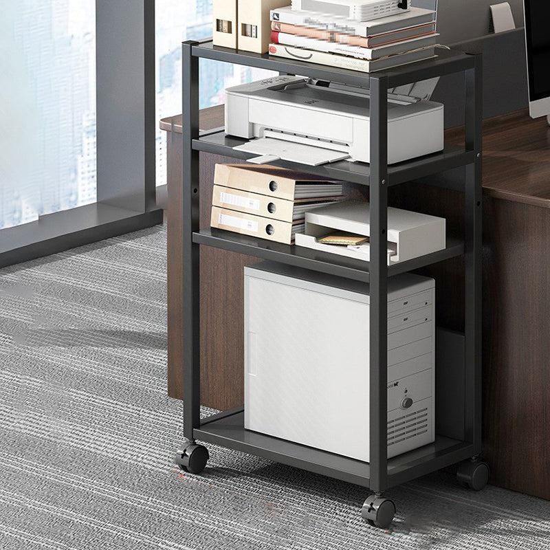 Industrialstil Holzbuchhandel Etagere Bücherregal mit Zauberer Rädern für Büro