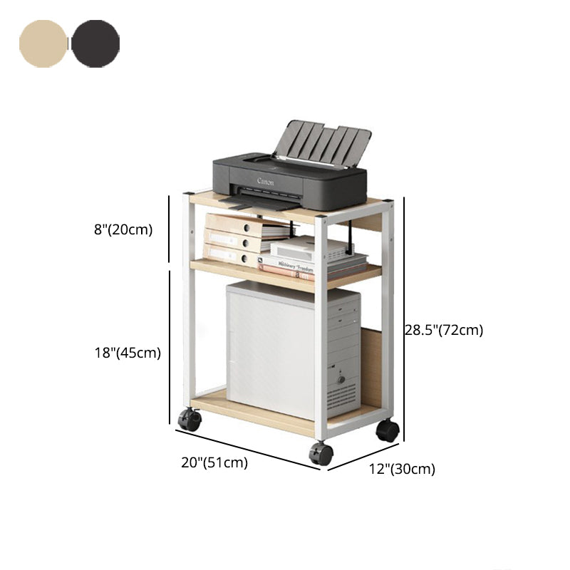 Industrialstil Holzbuchhandel Etagere Bücherregal mit Zauberer Rädern für Büro