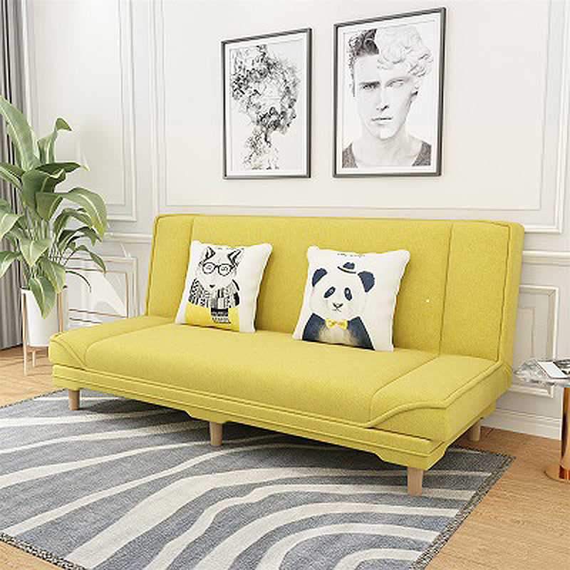 Tight Back Linen Armless Sofa with Foldable and Wear-resisting for Apartment