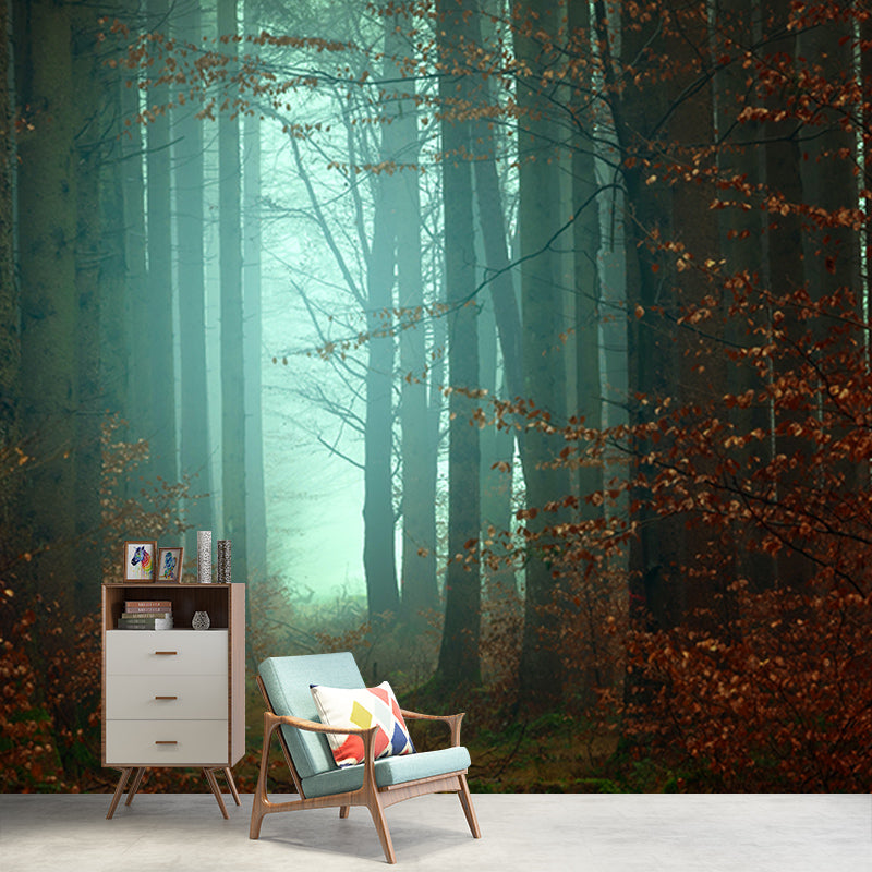 Modern Style Wall Mural Wallpaper Quiet Forest Sitting Room Wall Mural