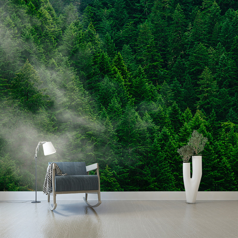 Environment Friendly Resistant Mural Wallpaper Quiet Forest Sleeping Room Wall Mural