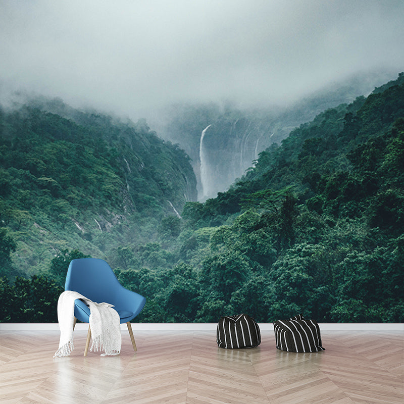 Environment Friendly Resistant Mural Wallpaper Quiet Forest Sleeping Room Wall Mural