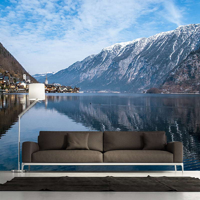 Modern Photography Mural Wallpaper Majestic Mountains Living Room Wall Mural