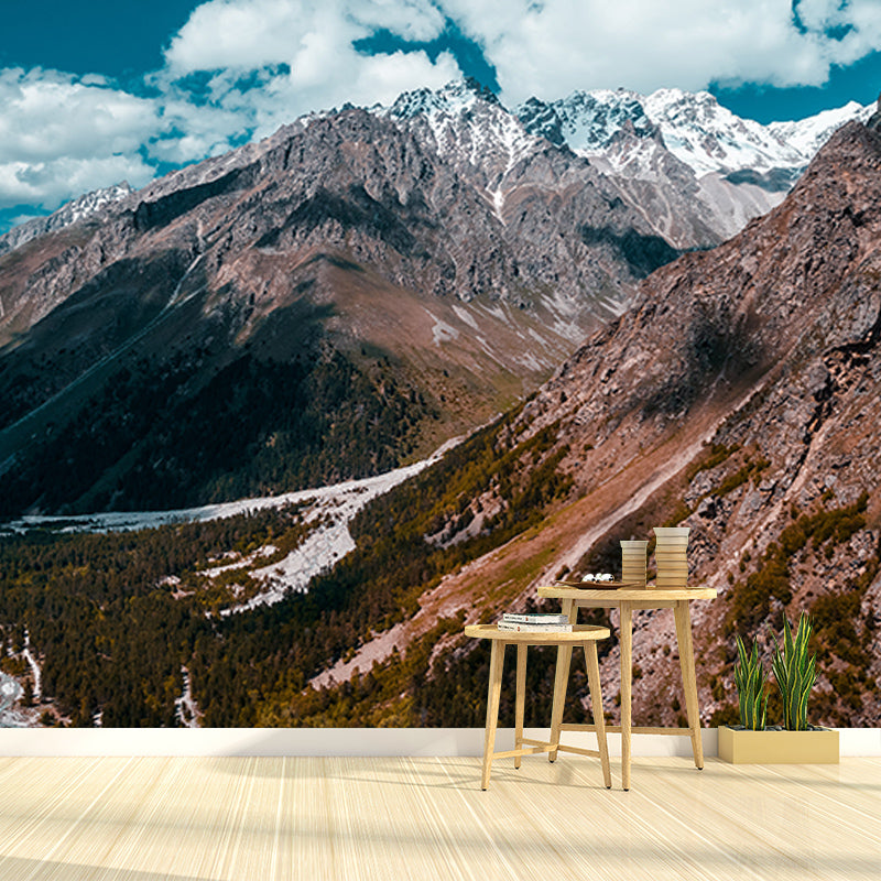 Majestic Mountains Photography Mural Wallpaper Environment Friendly Living Room Wall Mural