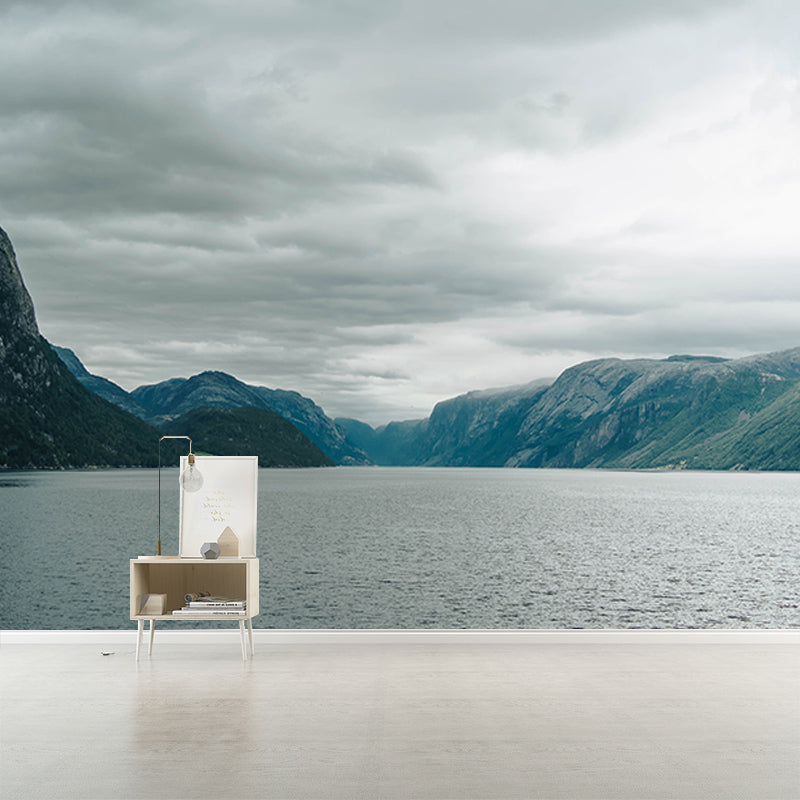 Environmental Wall Mural Wallpaper Majestic Mountains Living Room Wall Mural