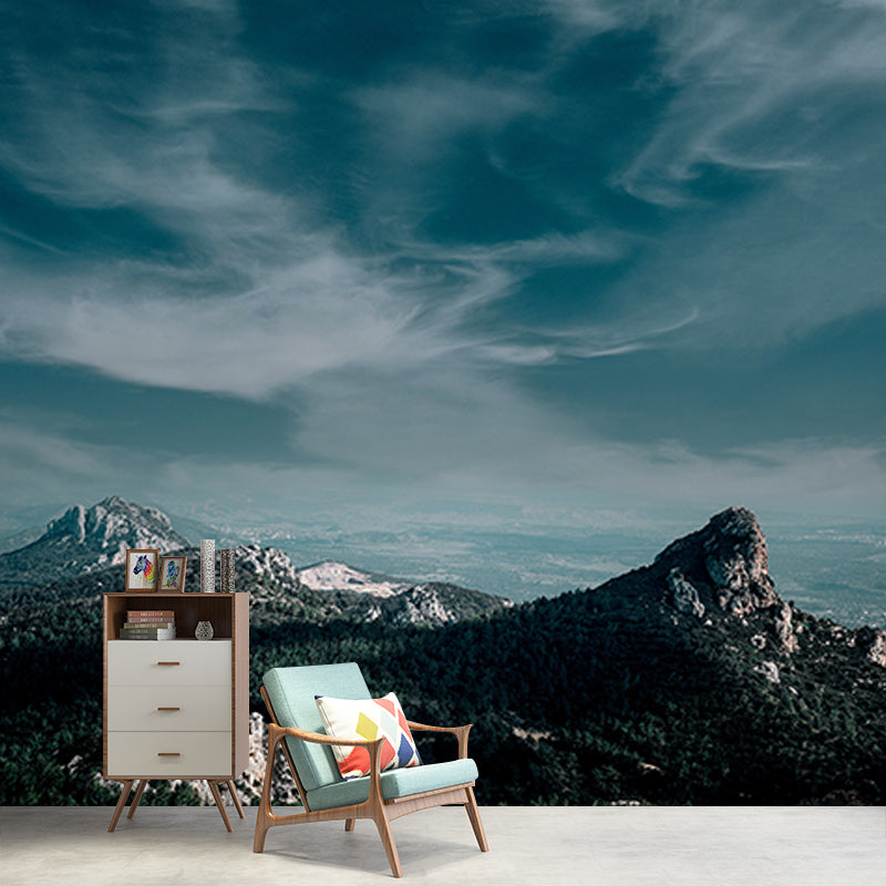 Environmental Wall Mural Wallpaper Majestic Mountains Living Room Wall Mural