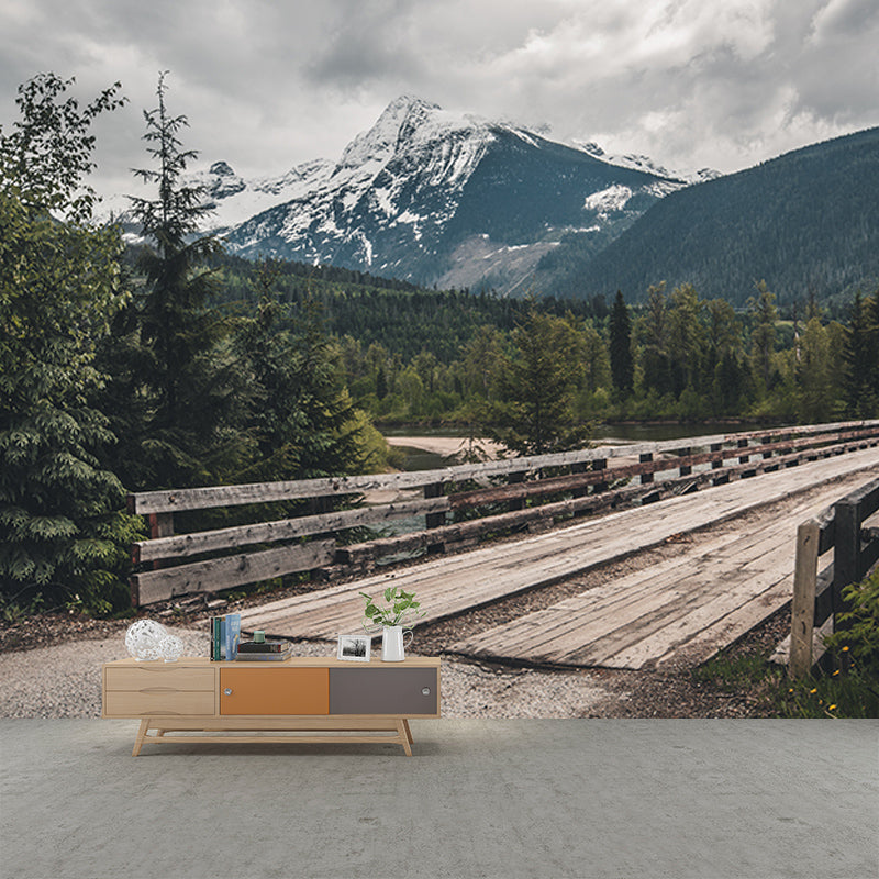 Modern Style Mural Wallpaper Majestic Mountains Photography Indoor Wall Mural