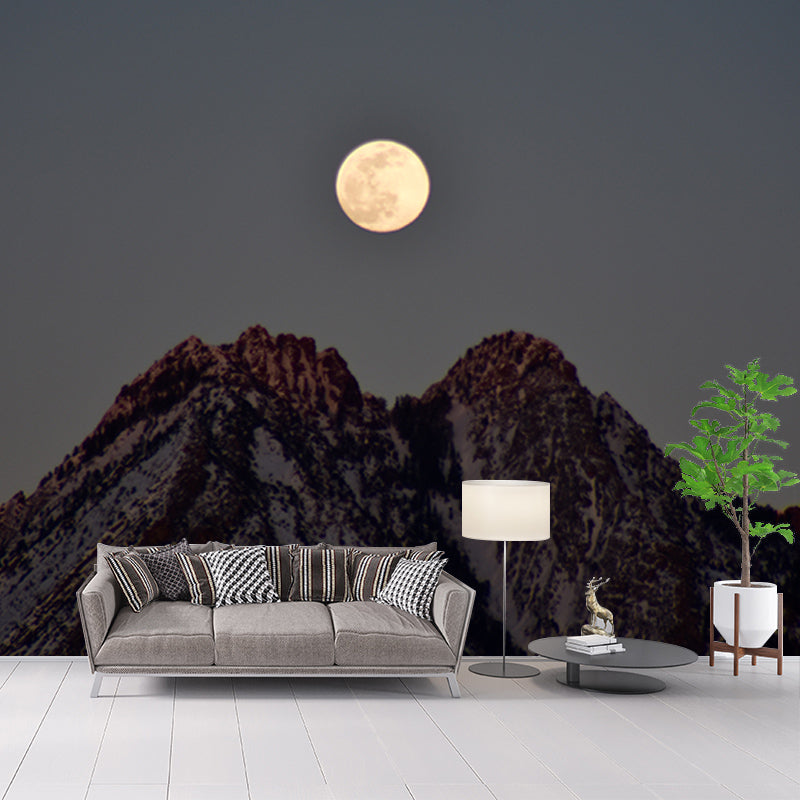 Eco-friendly Wall Mural Wallpaper Majestic Mountains Photography Sitting Room Wall Mural