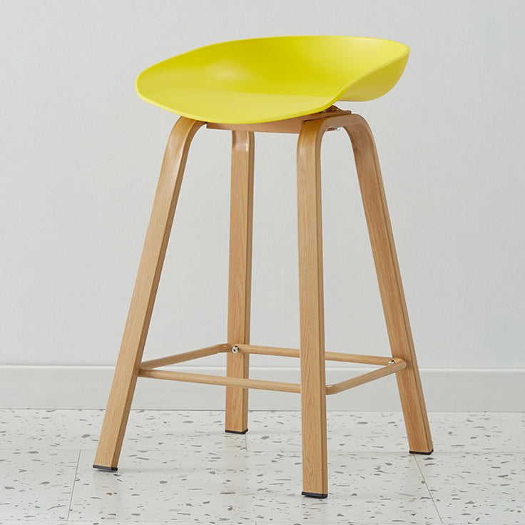 Metal Contemporary Dining Kitchen Room Armless Stool Low Back Bar Stool