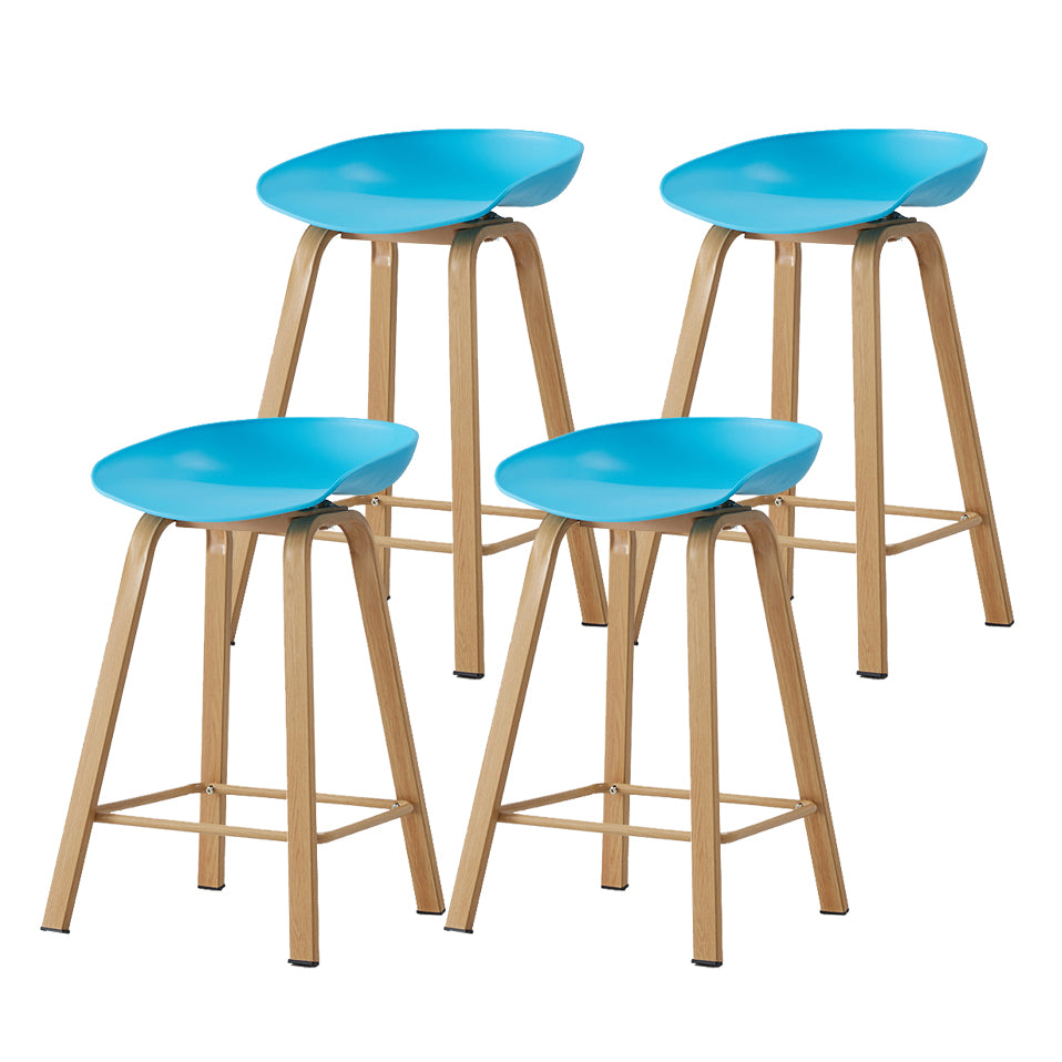 Metal Contemporary Dining Kitchen Room Armless Stool Low Back Bar Stool