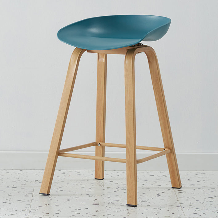 Metal Contemporary Dining Kitchen Room Armless Stool Low Back Bar Stool