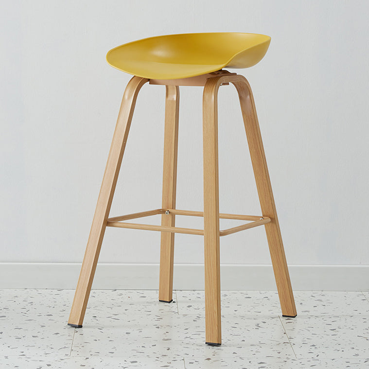Metal Contemporary Dining Kitchen Room Armless Stool Low Back Bar Stool