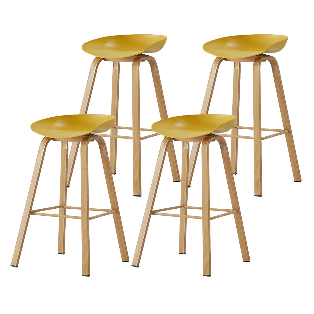 Metal Contemporary Dining Kitchen Room Armless Stool Low Back Bar Stool