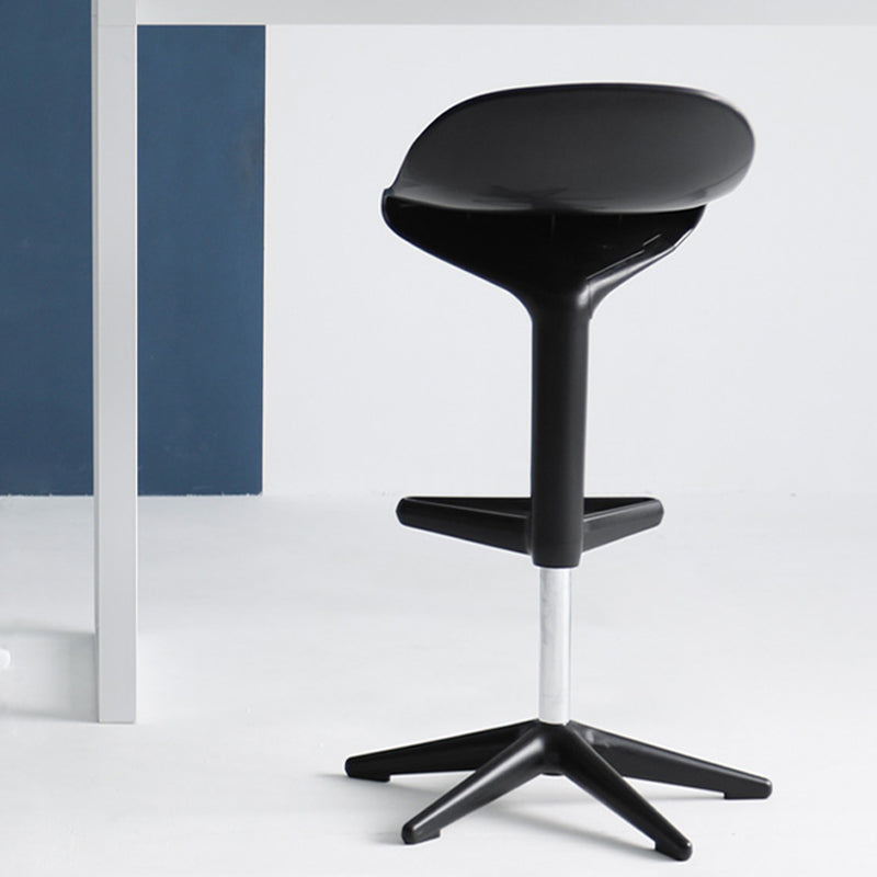 Modern Liftable Bar-stool Low Back Bar Stool with Metal Legs