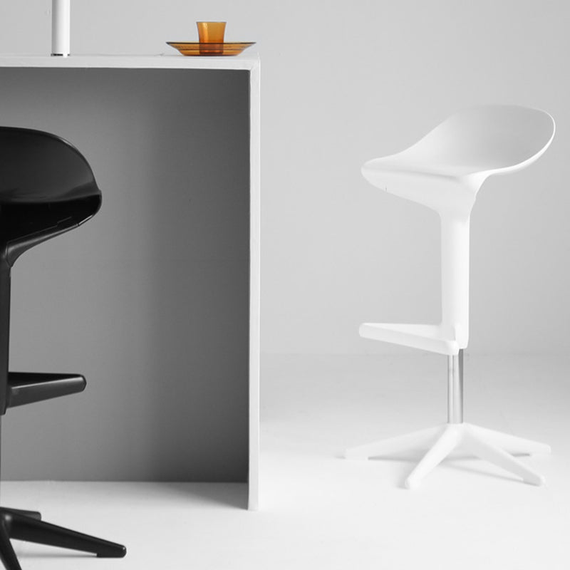 Modern Liftable Bar-stool Low Back Bar Stool with Metal Legs