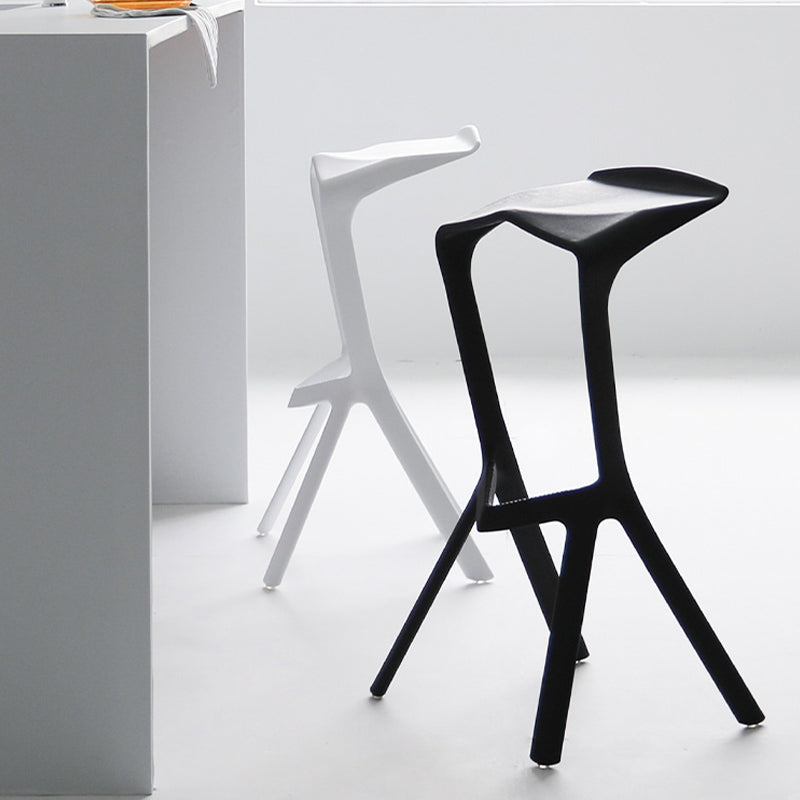 Modern Style Bar-stool Plastic Backless Bar Stool for Kitchen Bar with Plastic Legs