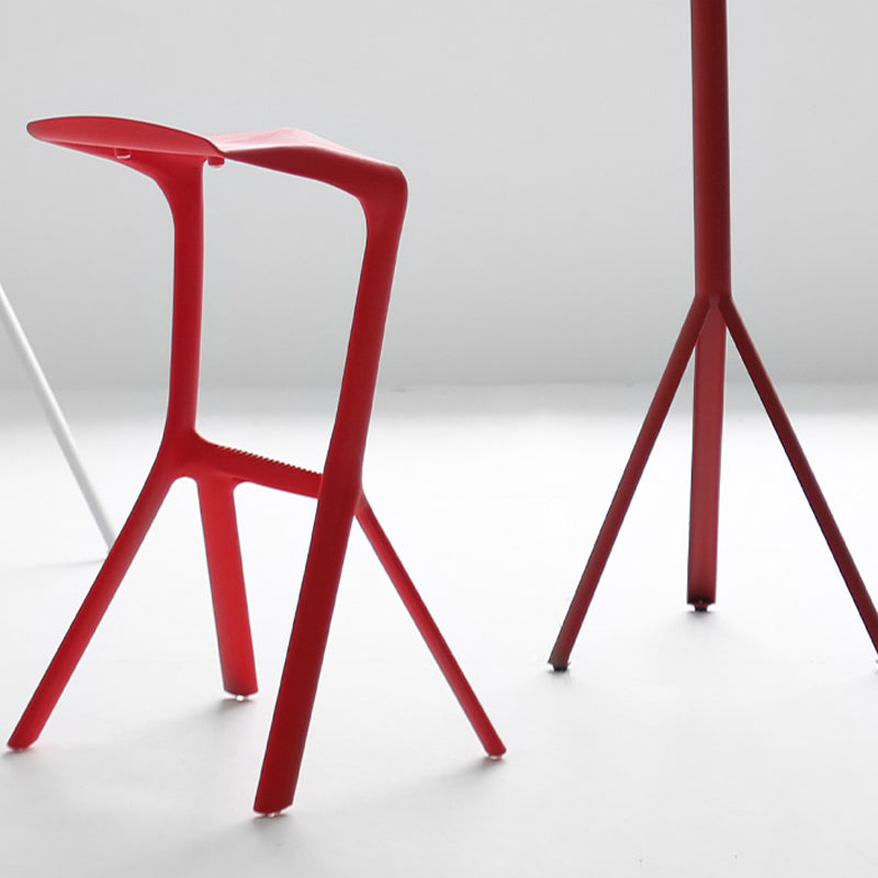 Modern Style Bar-stool Plastic Backless Bar Stool for Kitchen Bar with Plastic Legs