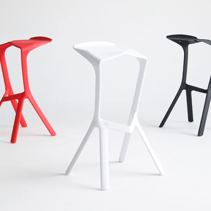 Modern Style Bar-stool Plastic Backless Bar Stool for Kitchen Bar with Plastic Legs