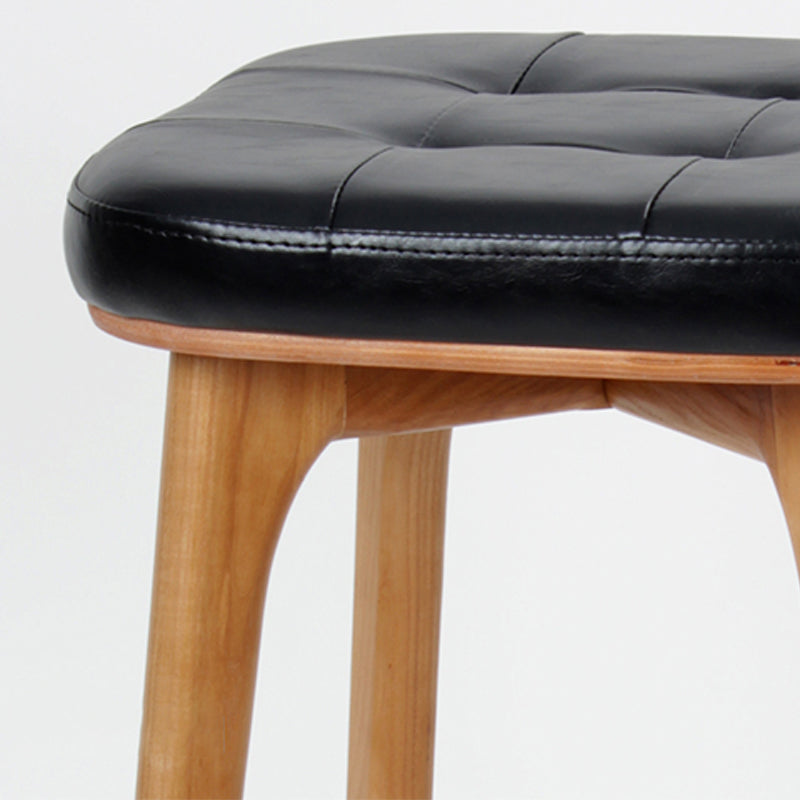 Modern Style Bar-stool PU Leather Counter Bar Stool with Wooden Legs