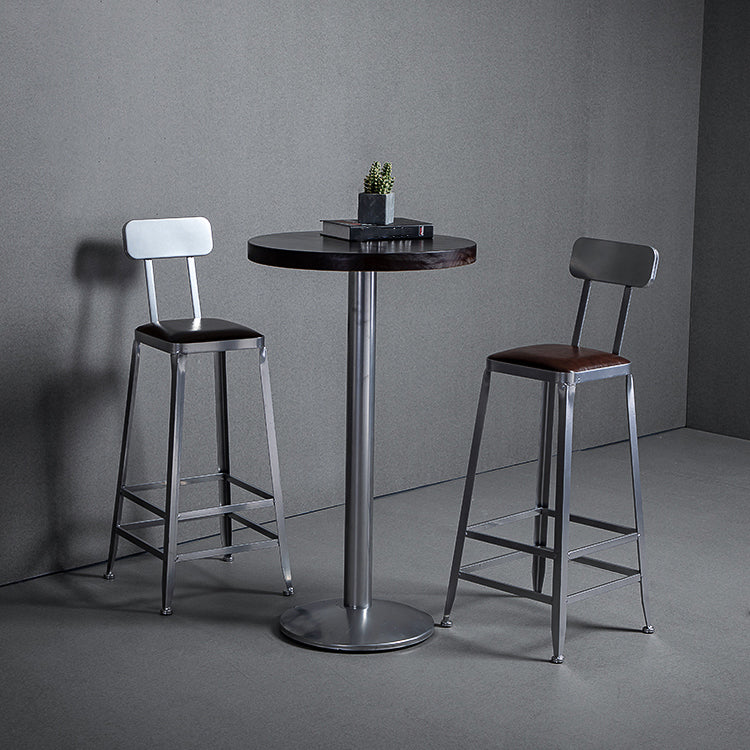 Industrial Leather Bar and Counter Stool Metal Stool with 4 Legs