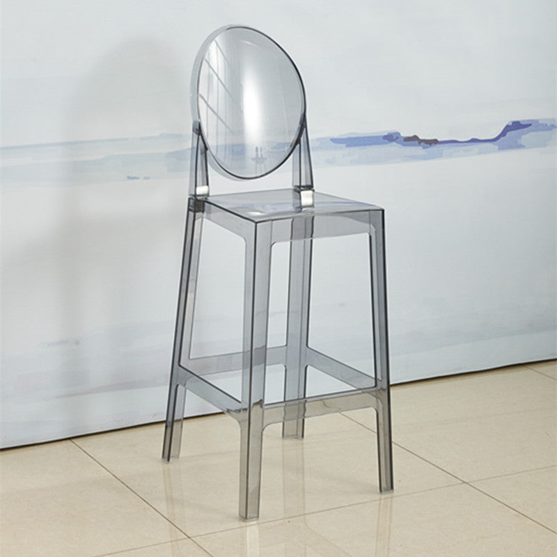 Scandinavian Design Plastic Counter Barstools Full Back Stools for Home