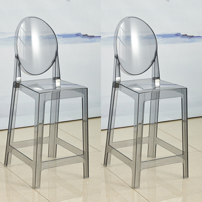 Scandinavian Design Plastic Counter Barstools Full Back Stools for Home
