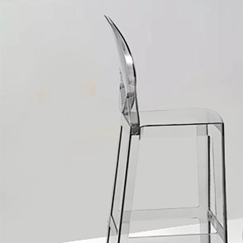 Scandinavian Design Plastic Counter Barstools Full Back Stools for Home