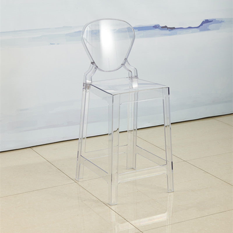 Scandinavian Design Plastic Counter Barstools Full Back Stools for Home
