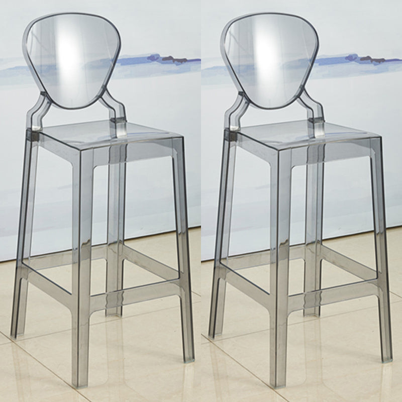 Scandinavian Design Plastic Counter Barstools Full Back Stools for Home