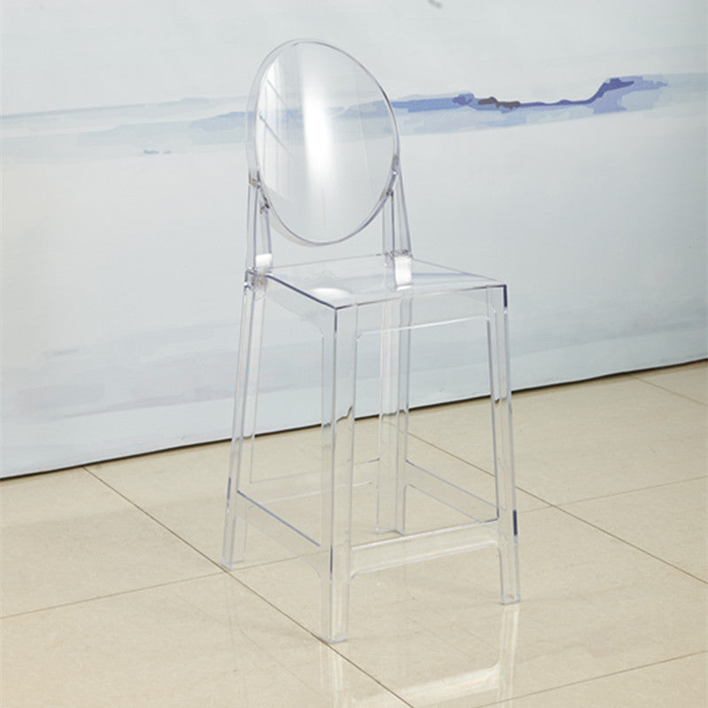 Scandinavian Design Plastic Counter Barstools Full Back Stools for Home
