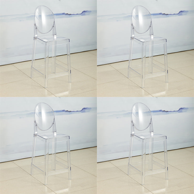 Scandinavian Design Plastic Counter Barstools Full Back Stools for Home