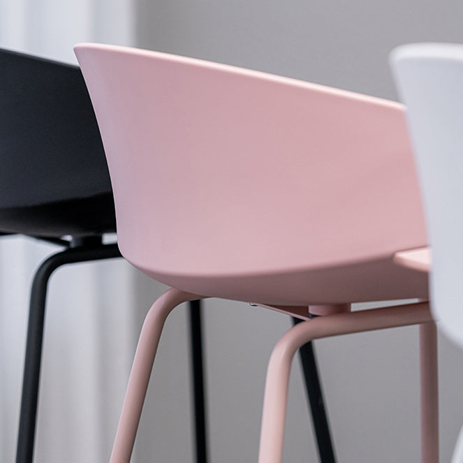 Contemporary Design Plastic Counter Barstools Low Back Stools for Home