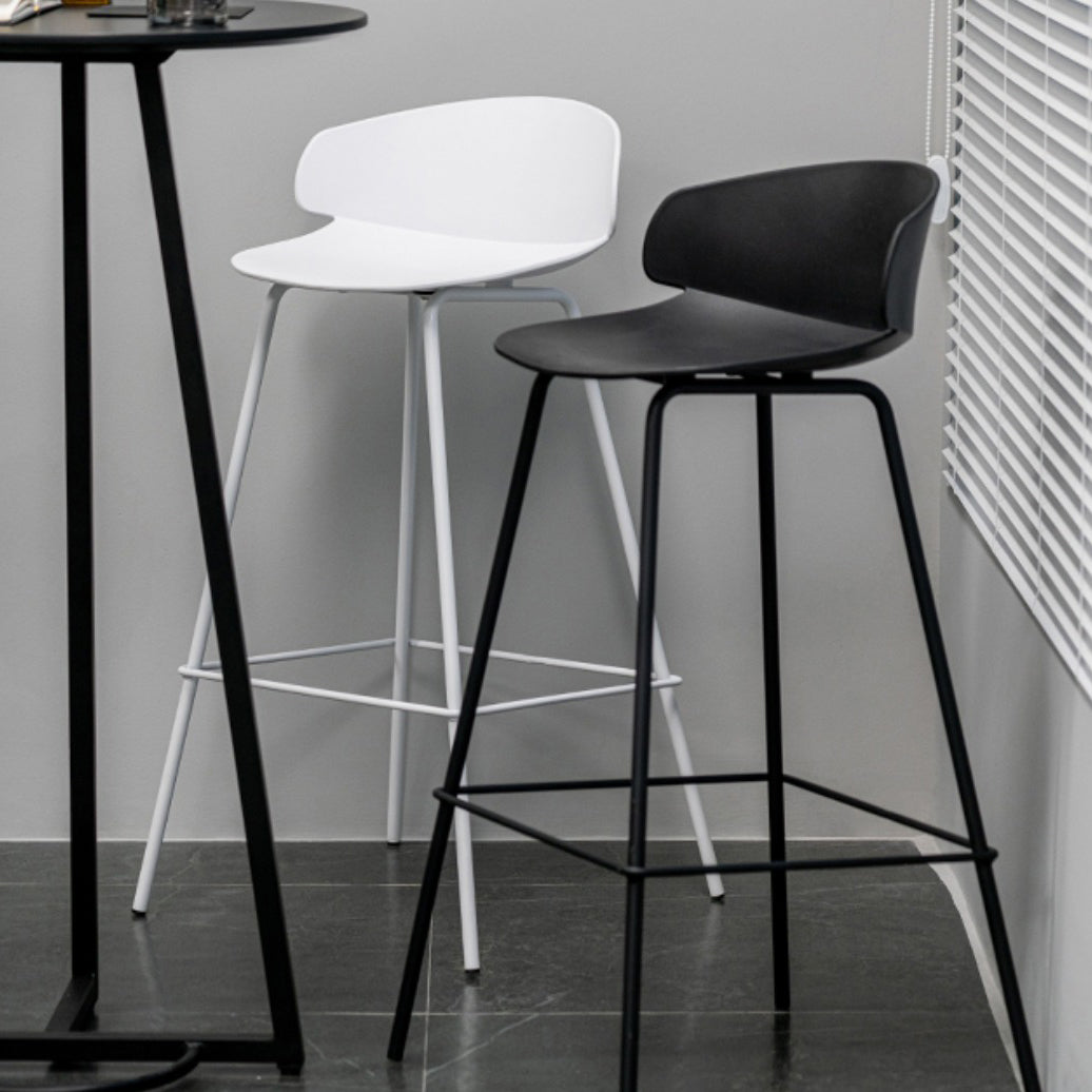 Contemporary Design Plastic Counter Barstools Low Back Stools for Home